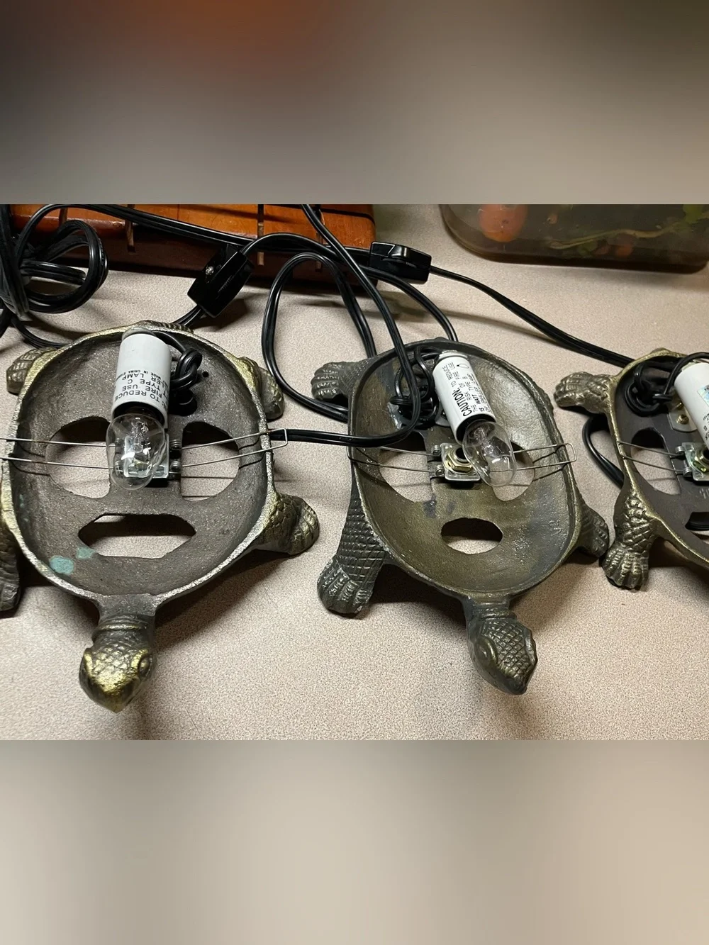 2 TURTLE LAMPS